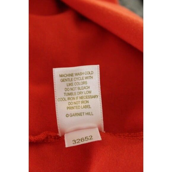 Garnet Hill Burnt Orange 3/4 Sleeve Medium Casual Dress Knit - Picture 8 of 11